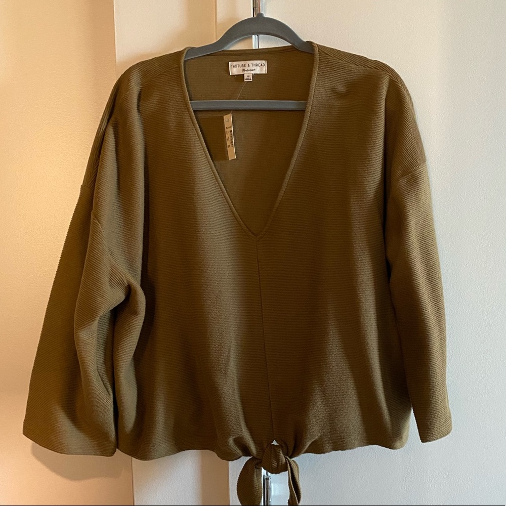 NWT Madewell Texture & Thread Tie-Front Top | 3XL - Picture 3 of 4